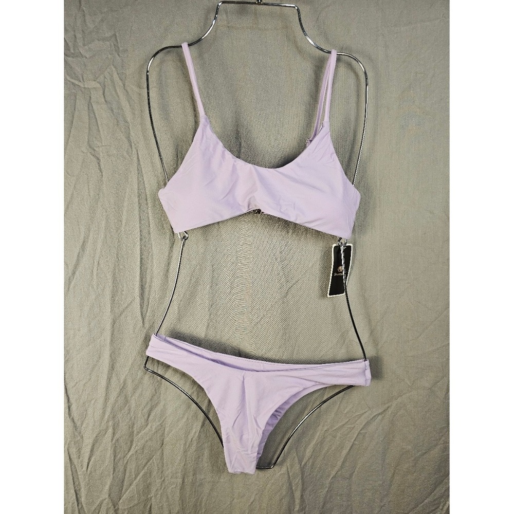 SherryDC Womens Lavender Purple Two Piece Bikini Swimsuit Set Size M NEW